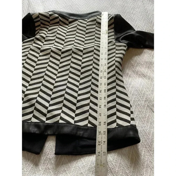 Picadilly Blazer Women’s XS Vintage 90’s Y2K Black  White Chevron Made In Canada - Picture 12 of 13